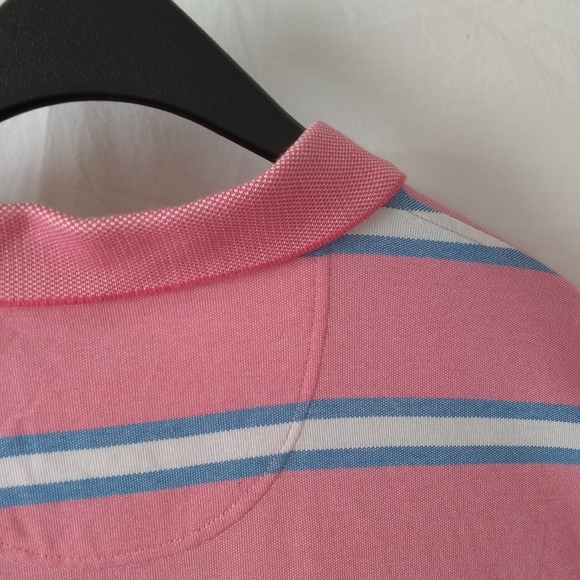 Men's Izod pink and blue polo - Picture 11 of 11